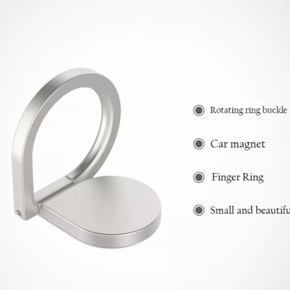 Phone Ring holder Metallic Rain Drop Phone Kickstand Phone Grip Silver - Picture 4 of 12